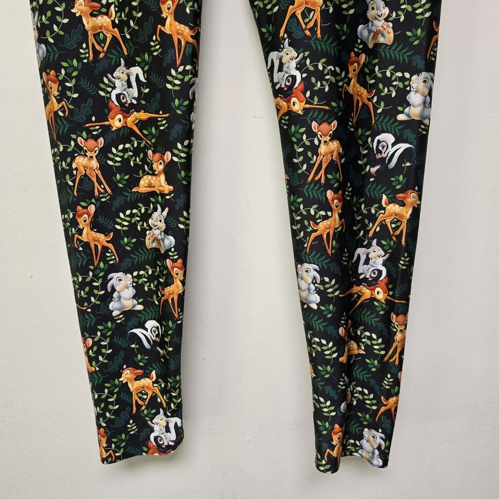 Black Milk Womens Disney Bambi Forest Floral Leggings Size XL Stretch Whimsy - Picture 6 of 9